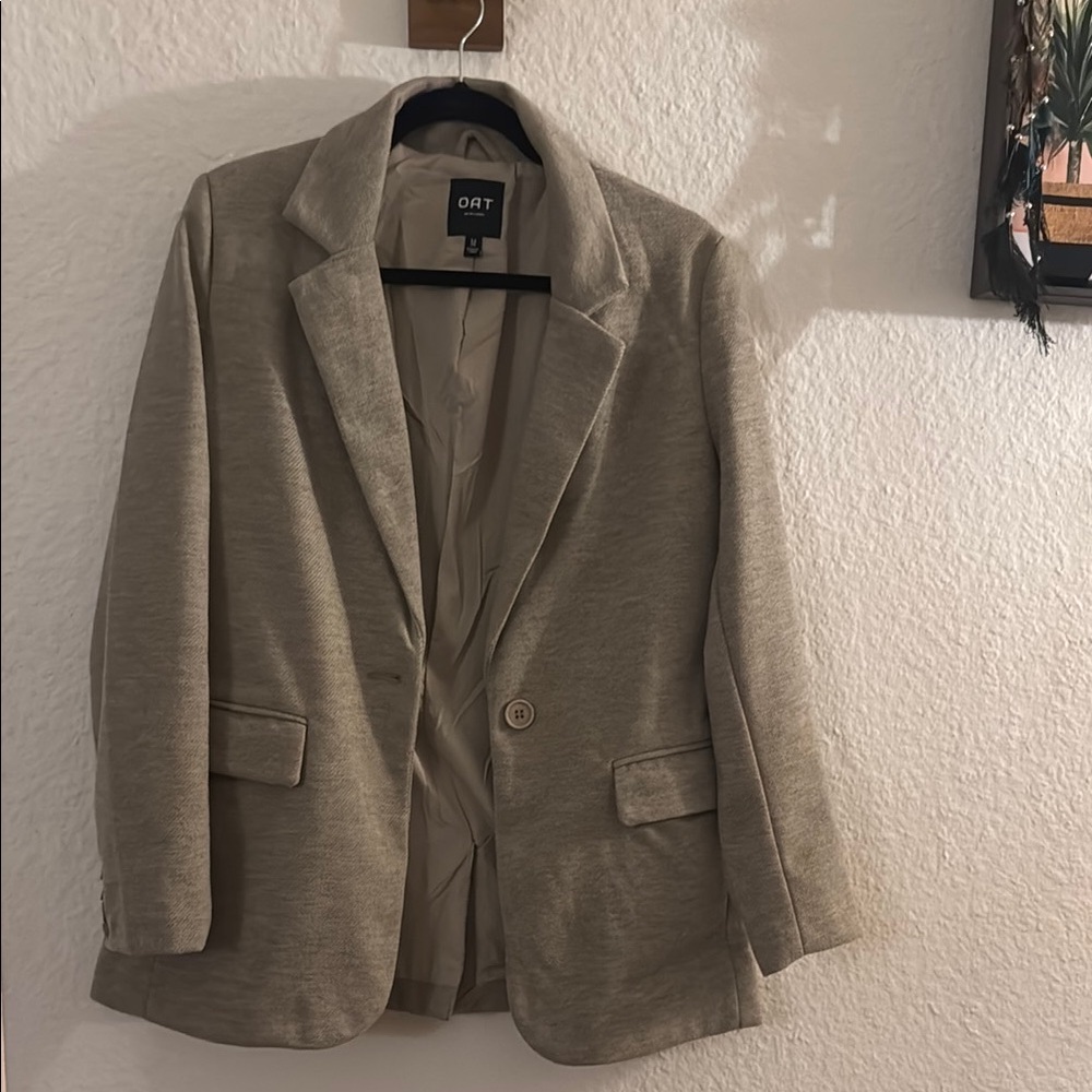 Oat New York Tan Blazer Classic Oversized Fit